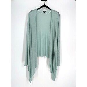 Torrid Womens 3X Mint Green Waterfall Drape Open Front Cardigan Boho Chic Knit